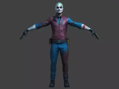 The Joker Low-poly 3D model