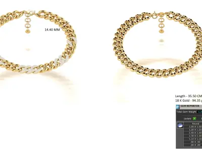 Cuban Diamond Necklace 3D print model