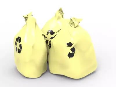 RUBBISH YELLOW 3D model