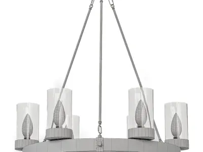 Laluz Farmhouse chandelier 6 light Free low-poly 3D model