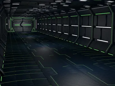 Sci fi interior 3d model 3D model