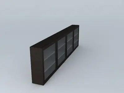 cabinet bookcase with glass doors Free 3D model