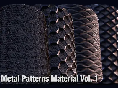 20 Metal Patterns PBR Material Texture