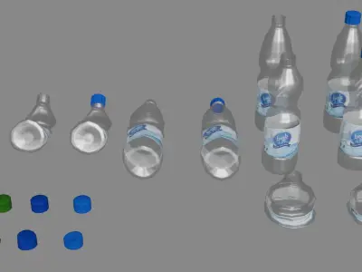 Street garbage and more Low-poly 3D model