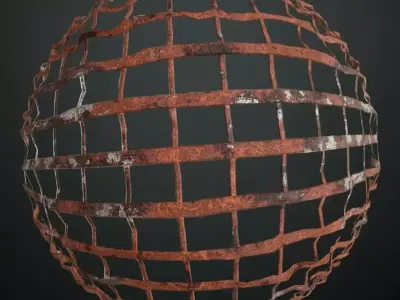 Rusted Metal Walkway PBR Seamless Texture
