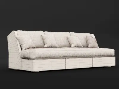 Sofa whith pillow 3D model