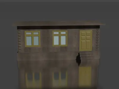 city house low-poly Low-poly 3D model shop