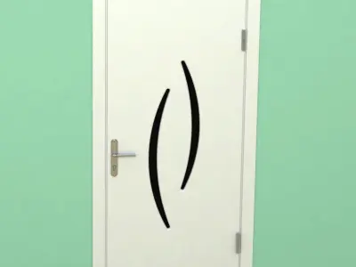 Door-6 door with eye drawn 3D model