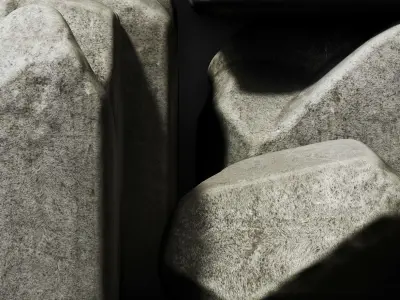 Stone block smooth decor  n1 3D model