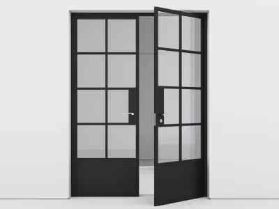 Aluminium door 159 3D model
