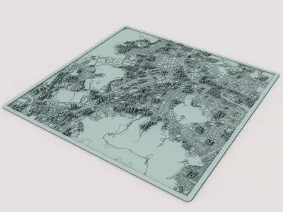 Busan City South Korea 3D print model