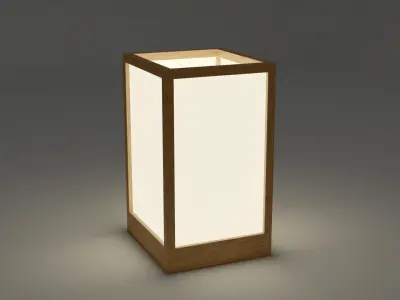 Light Lamp Traditional Asian Style 3D Model Low-poly 3D model