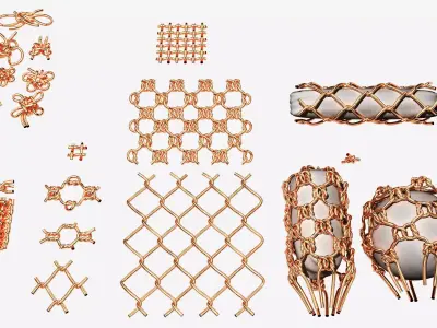 Rope Knots Collection in SubD and Mesh Pack 3D model