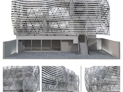 Futuristic building  4 3D model