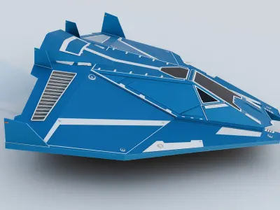  Futuristic Spaceship 03 