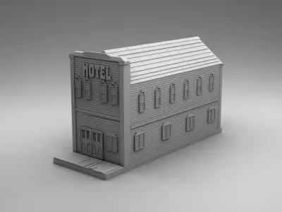 Hotel wild west 3D print model