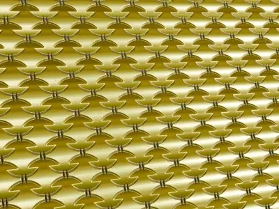 Golden Metal Grill Transparent PBR Seamless Texture