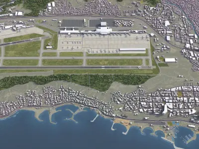 Caracas Airport  Low-poly 3D model