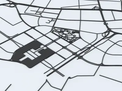 Wuhan Road Network and Streets 3D model