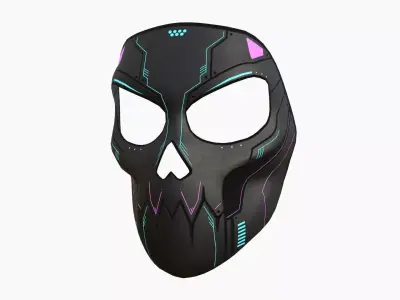 Scifi Skull Mask A07 - Fantasy Character Design Low-poly 3D model
