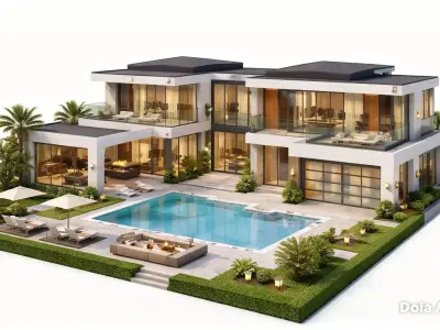 Mansion Moderna de  Lujo 3D 3D model