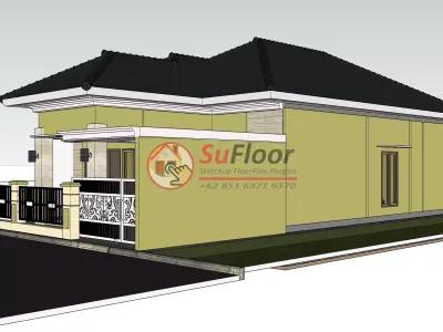 House 10x20m code 578 - Sketchup 3D model 3D model 3D model