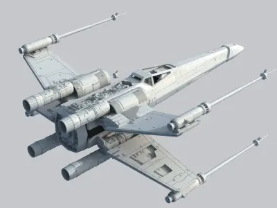 Star Wars A New Hope X Wing 1 24th scale 3D stl model 3D print model