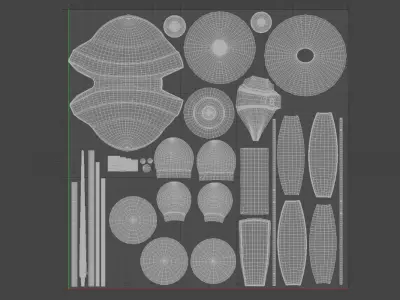 Darth Maul Sith Probe Low-poly 3D model