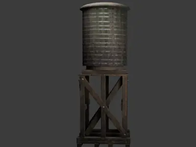  Old water tank 3D model