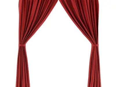 Red Curtains 3D model