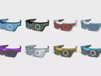 08 SciFi Glasses Visor Collection - Character Design Fashion 3D Model Pack