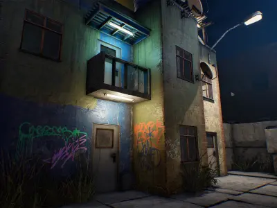 Favelas Low-poly 3D model