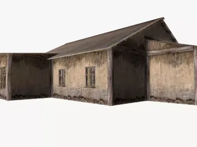 Old House 01 Low-poly 3D model