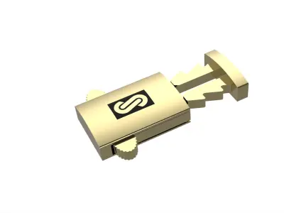 Monaco box claps lock for 10MM cuban chain LIGHT WEIGHT  3D print model