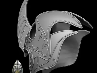 Elven Galadhrim Helmet Lord of the rings 3d digital download 3D print model