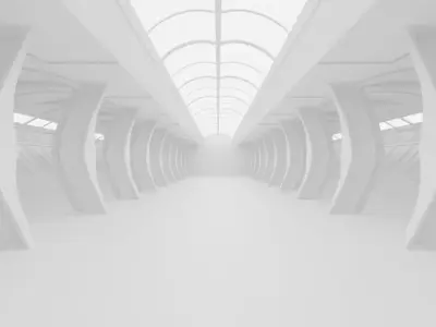 Concept space interior empty room 4 Low-poly 3D model