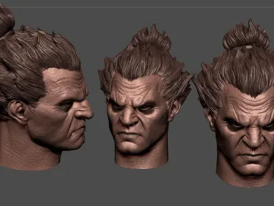 Akuma Head -Street Fighter 3D print model