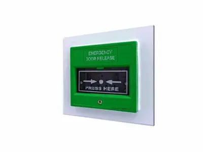 Emergency Door Sticker Low-poly 3D model