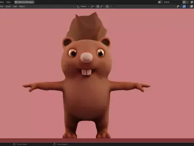 Squirrel 3D Model Low-poly 3D model