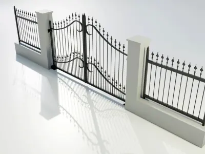 Wrought Iron Gate 1 3D model