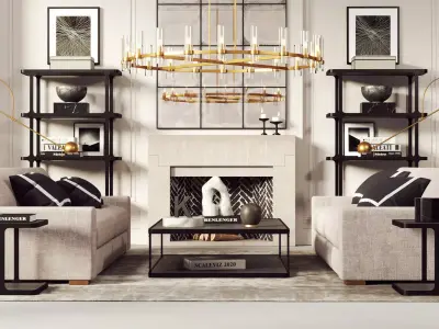 Modern Living Room 212 3D model