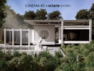 Casa Blanca Exterior Scene 3D model