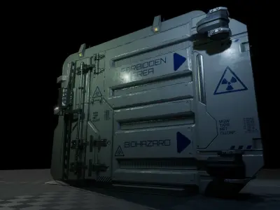 Proximity Door Low-poly 3D model