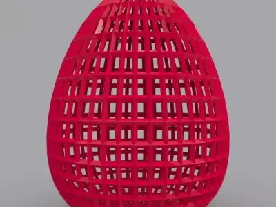 Filigree Egg Geometric Shape 3D Print Model 3D print model