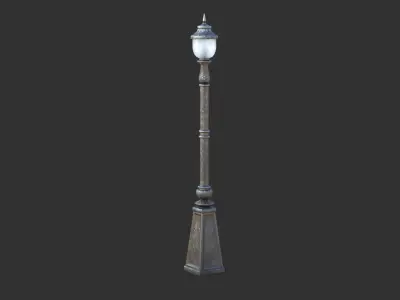 Street Lamp Low-poly 3D model