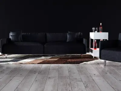 Sofa set - Interior Furniture 05 3D model