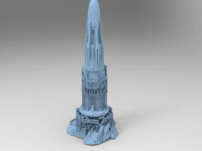 Arabian Sea Tower Sultans Tower 3D model