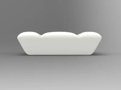 Kafka Pouf Low-poly 3D model