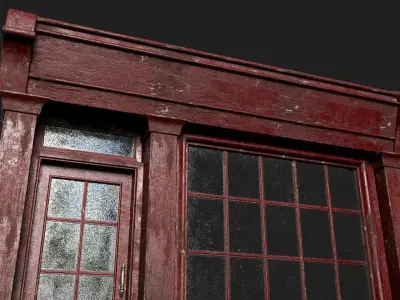 Old English Shop Front 8K Low-poly 3D model