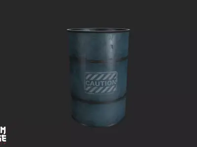 Oil Barrel Low-poly 3D model 25
